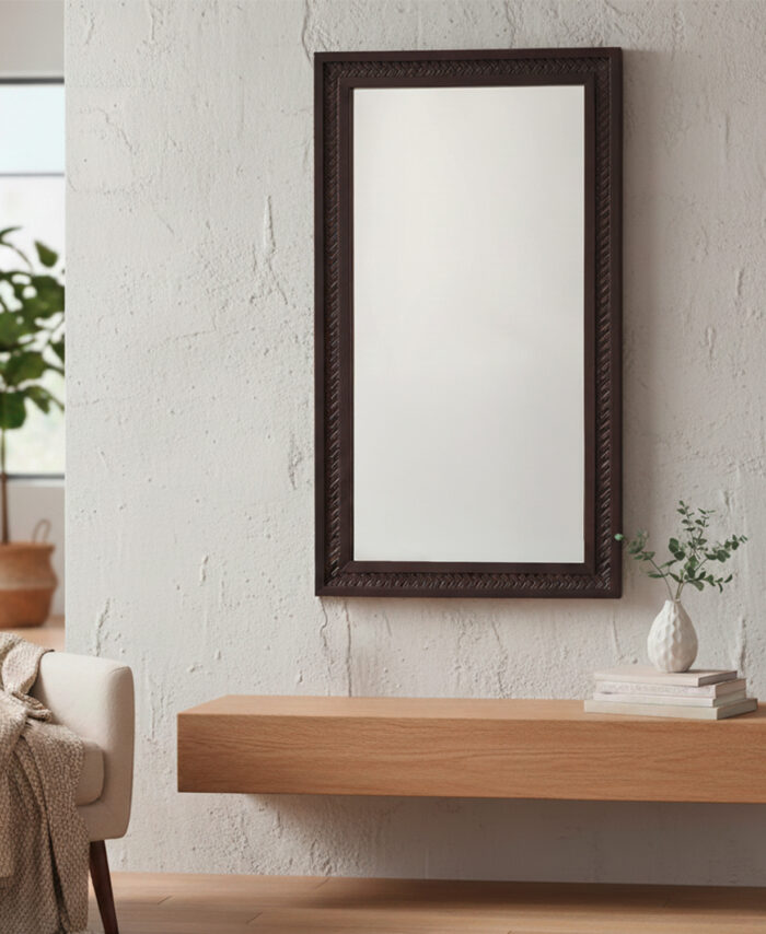 Espejo Rattan Chocolate