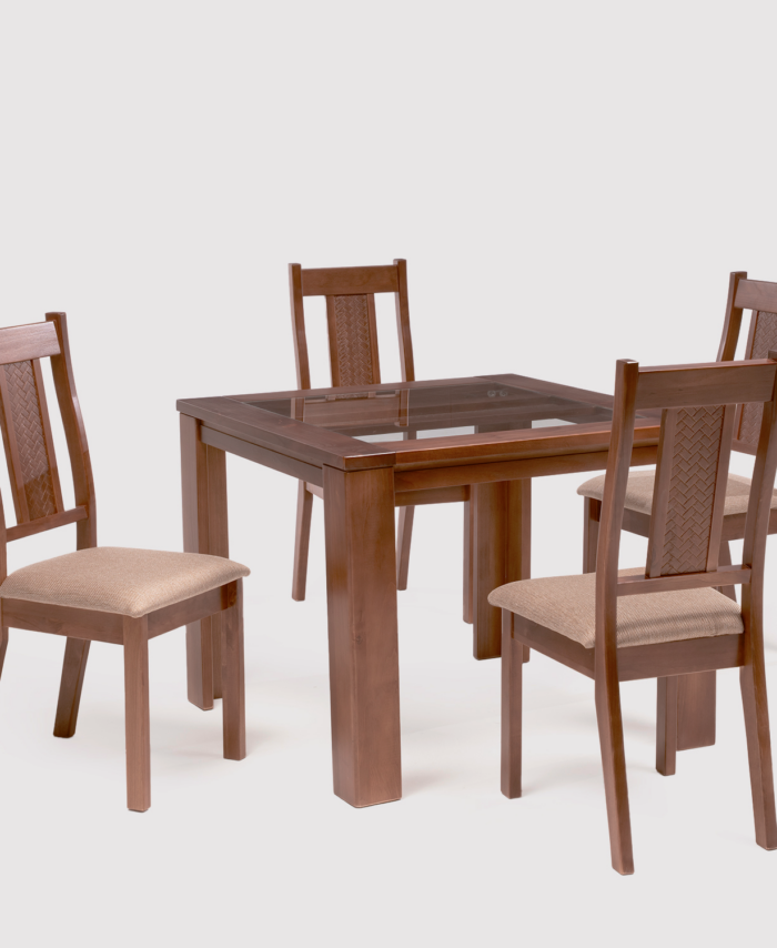 Comedor New Málaga 4 Sillas Canela