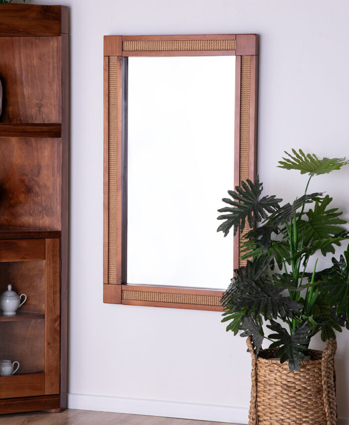 Espejo Barcelona Sisal Canela