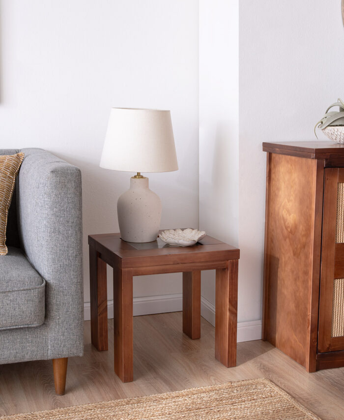 Mesa lateral Barcelona Sisal Canela