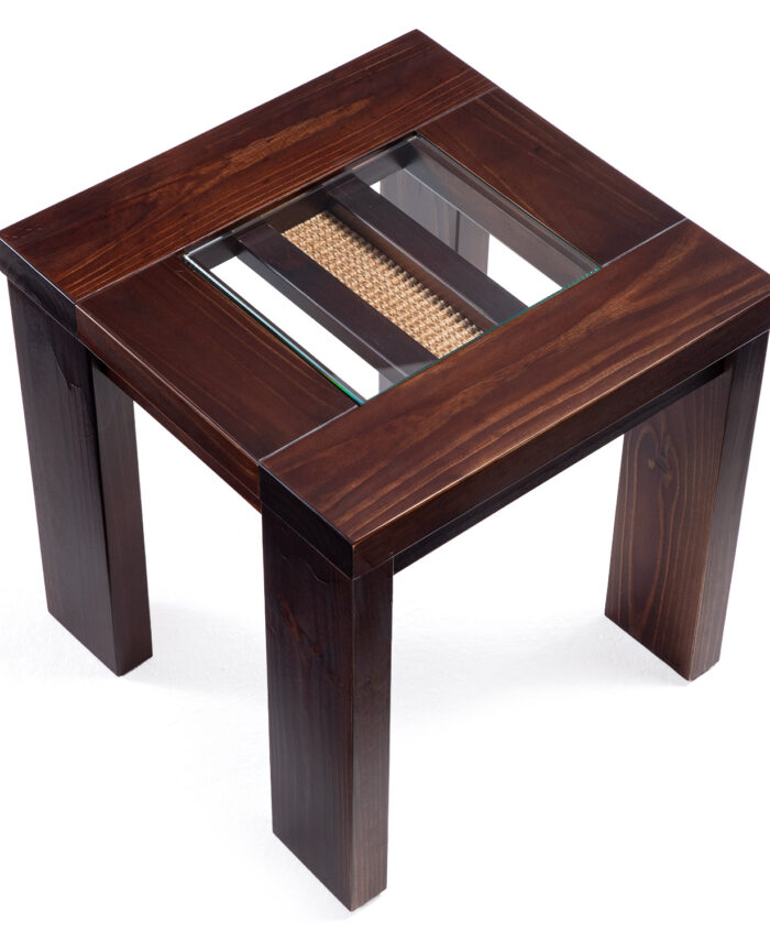 Mesa lateral Barcelona Sisal Chocolate